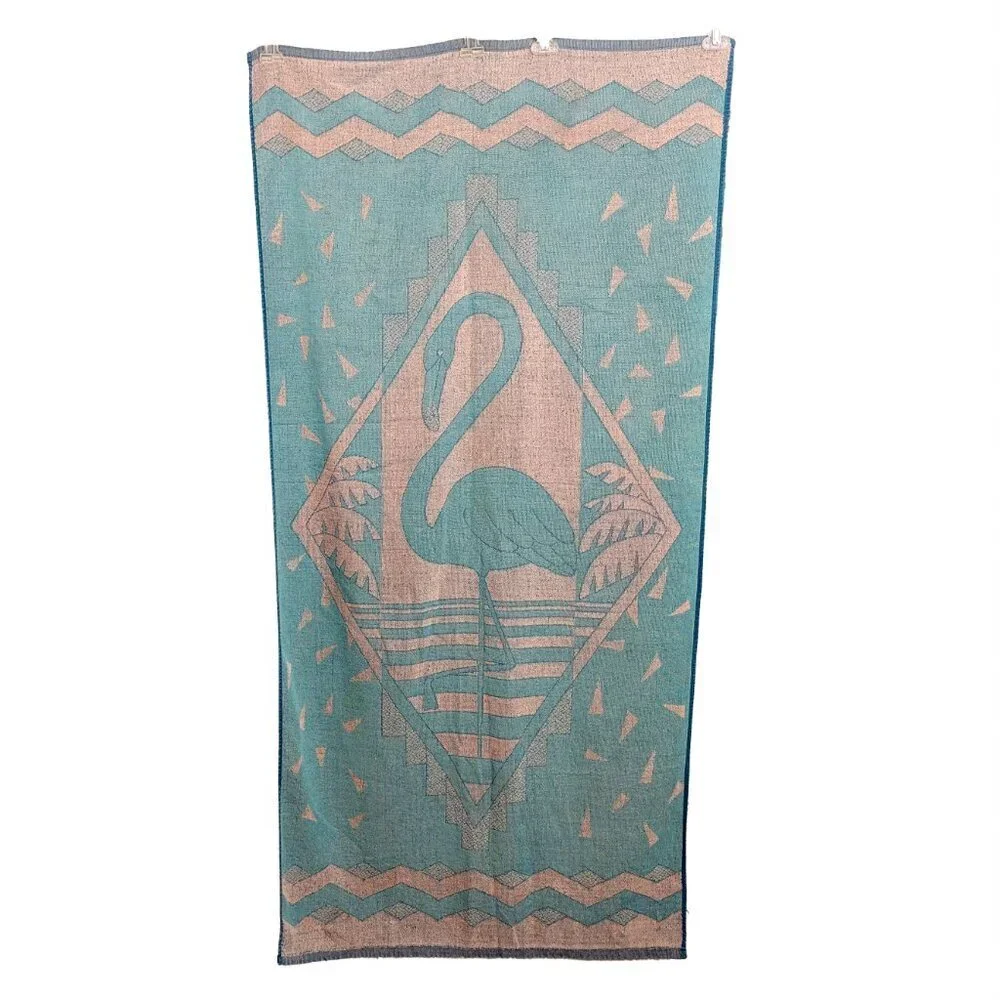 80s Royal Terry Flamingo Beach Towel - Picture 3 of 8